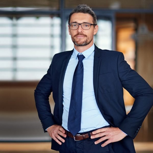 Suited up like a boss. Portrait of a confident businessman in an office
